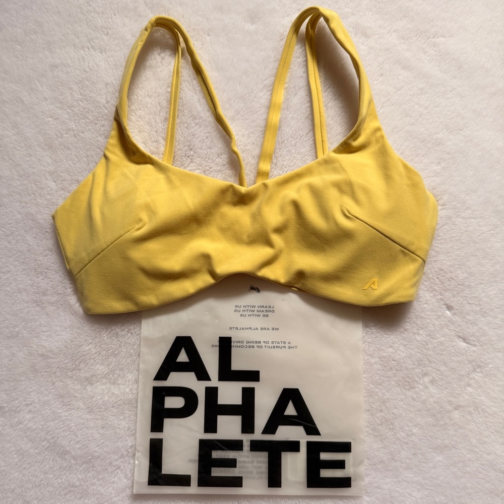 ALPHALETE CANARY YELLOW LINA BRA